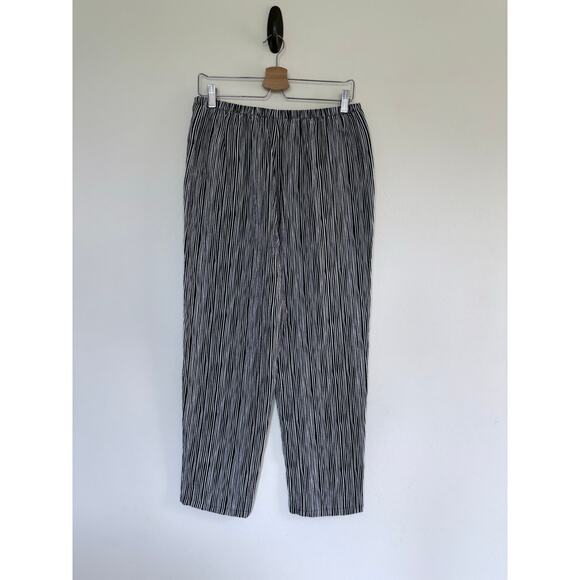 HABITAT black white striped stretch tapered straight pull on pants - Picture 2 of 7